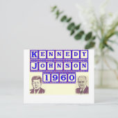 Kennedy-Johnson 1960 Briefkaart (Staand voorkant)
