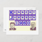 Kennedy-Johnson 1960 Briefkaart (Voorkant / Achterkant)