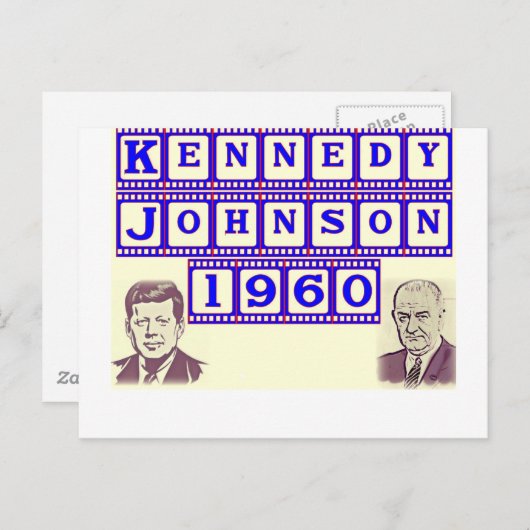 Kennedy-Johnson 1960 Briefkaart (Voorkant / Achterkant)