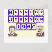 Kennedy-Johnson 1960 Briefkaart (Voorkant)