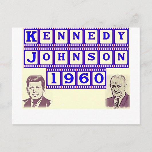 Kennedy-Johnson 1960 Briefkaart (Voorkant)