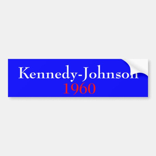 Kennedy-Johnson 1960 Bumpersticker (Voorkant)