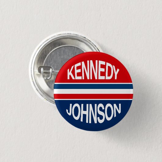Kennedy Johnson 1960 Campaign Button (Voorkant /achterkant)