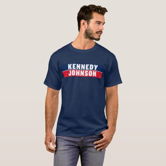 Kennedy Johnson 1960 Campaign  Kennedy 1960 T-shirt (Voorkant volledig)
