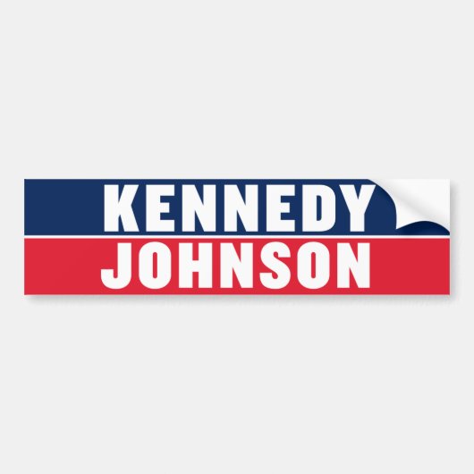  Kennedy Johnson 1960 Kennedy 1960 Bumpersticker (Voorkant)