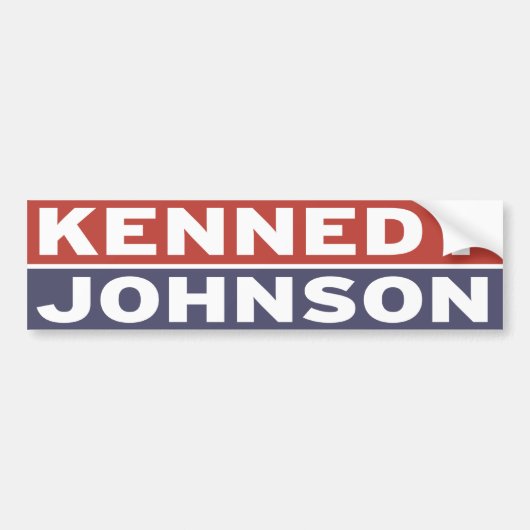 Kennedy / Johnson Bumpersticker (Voorkant)