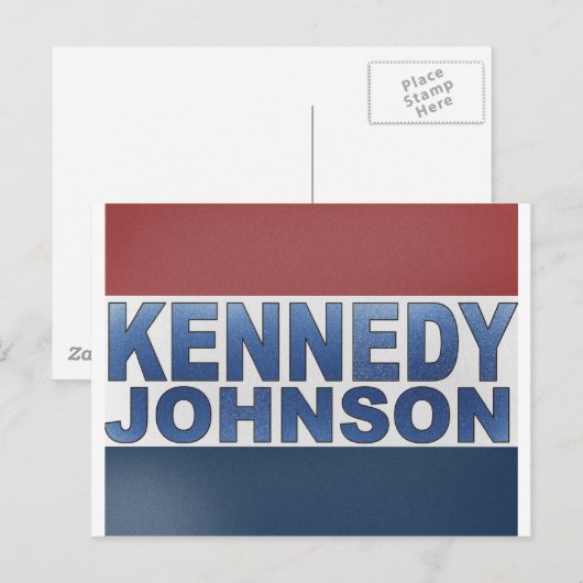 Kennedy Johnson Campaign Briefkaart (Voorkant / Achterkant)