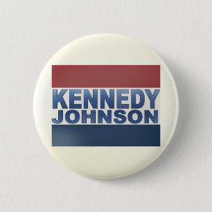 Kennedy Johnson Campaign Ronde Button 5,7 Cm