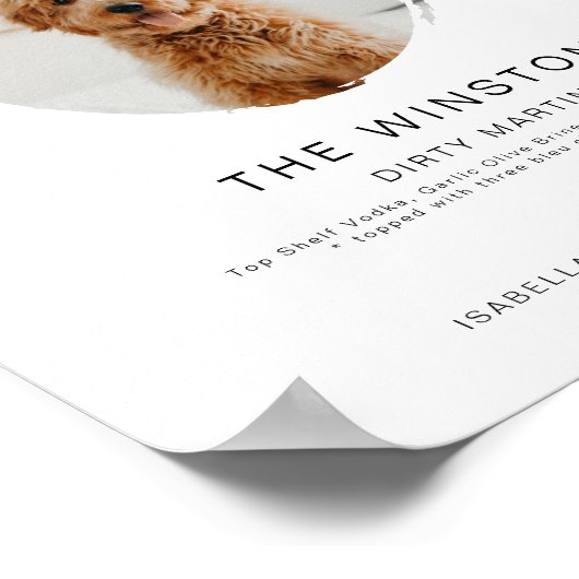 KENNEDY Minimalist 1 Fotofoto Pet Signature Drink  Poster (Hoek)