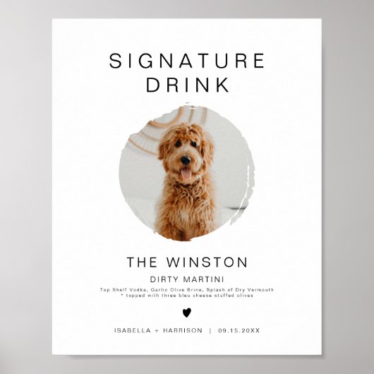 KENNEDY Minimalist 1 Fotofoto Pet Signature Drink  Poster (Voorkant)