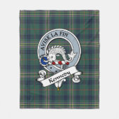 Kennedy Modern Clan Badge Tartan Pset Fleece Deken (Voorkant)