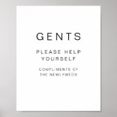 KENNEDY Modern GENTS Bathroom Toiletry Poster (Voorkant)
