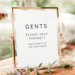 KENNEDY Modern GENTS Bathroom Toiletry Poster