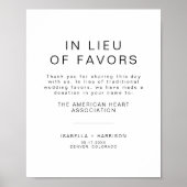 KENNEDY Modern in Lieu Favors Wedding Poster (Voorkant)