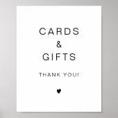KENNEDY Modern Minimalist Cards & Gifts Wedding Po Poster (Voorkant)