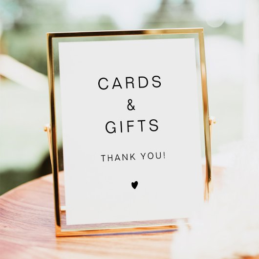 KENNEDY Modern Minimalist Cards & Gifts Wedding Po Poster