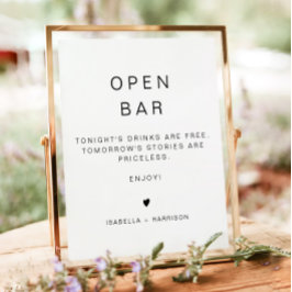 KENNEDY Modern Minimalist Open Bar Drink Poster