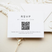 KENNEDY Modern Minimalist QR Code Weddenschap RSVP Kaart
