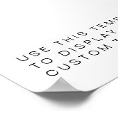 KENNEDY Modern minimalistisch aangepaste bewerkbaa Poster (Hoek)