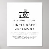 KENNEDY Modern Unplugged Ceremony Weddenschap Poster (Voorkant)