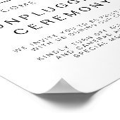 KENNEDY Modern Unplugged Ceremony Weddenschap Poster (Hoek)