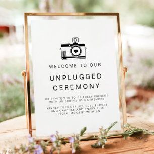 KENNEDY Modern Unplugged Ceremony Weddenschap Poster