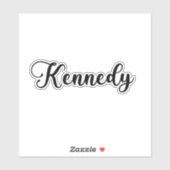 Kennedy Name - Handgeschreven kalligrafie Sticker (Vel)
