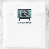 Kennedy Nixon 1960 TV-debat Ronde Sticker (Tas)