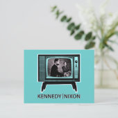 Kennedy Nixon 1960 TV Debate Briefkaart (Staand voorkant)