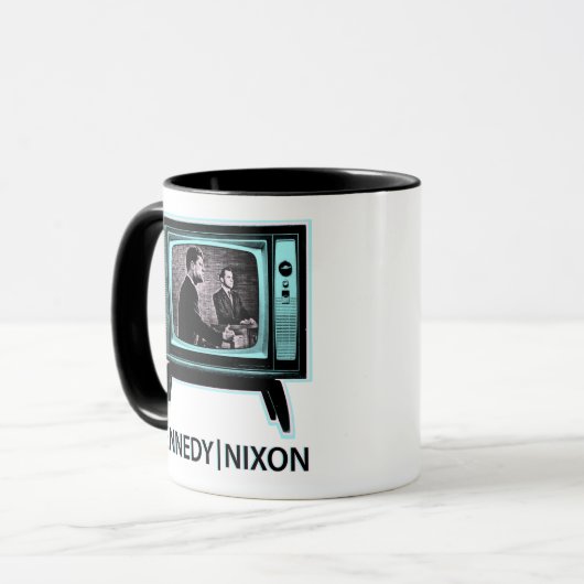 Kennedy Nixon 1960 TV Debate Mok (Voorkant links)