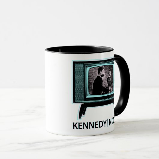 Kennedy Nixon 1960 TV Debate Mok (Voorkant rechts)