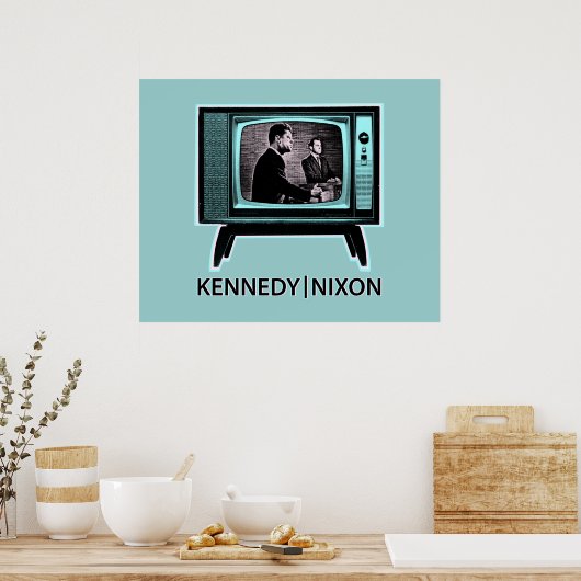 Kennedy Nixon 1960 TV Debate Poster (Keuken)
