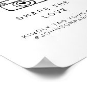 KENNEDY Oh Snap Photo Hashtag Weddenschap Poster (Hoek)