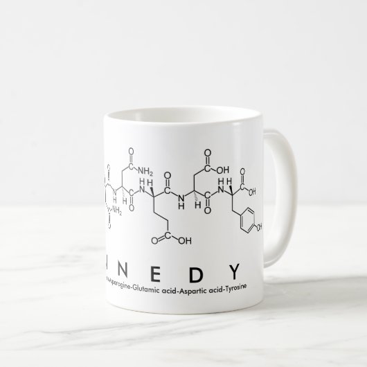 Kennedy peptide naam mok (Voorkant rechts)