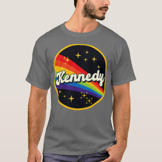 Kennedy regenboog in ruimte stijl t-shirt