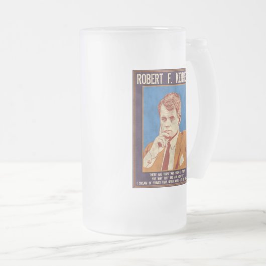 Kennedy, Robert - "Waarom niet?" Matglas Bierpul (Voorkant rechts)