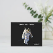 Kennedy ruimtestation Astronaut Briefkaart (Staand voorkant)