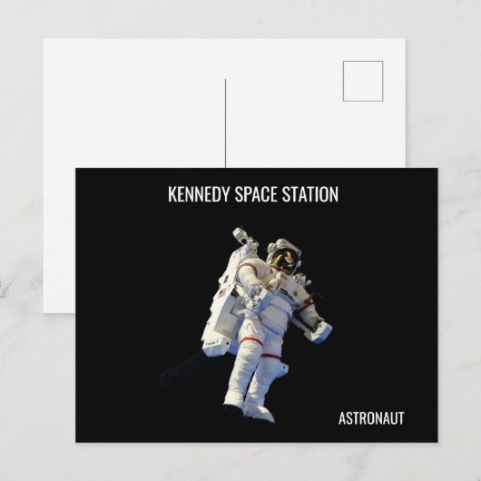 Kennedy ruimtestation Astronaut Briefkaart (Voorkant / Achterkant)