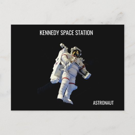 Kennedy ruimtestation Astronaut Briefkaart (Voorkant)