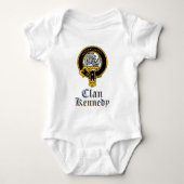 Kennedy scottish crest en tartan clan name romper (Voorkant)