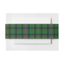 Kennedy Scottish Tartan Belly Band Uitnodigingen Wikkel