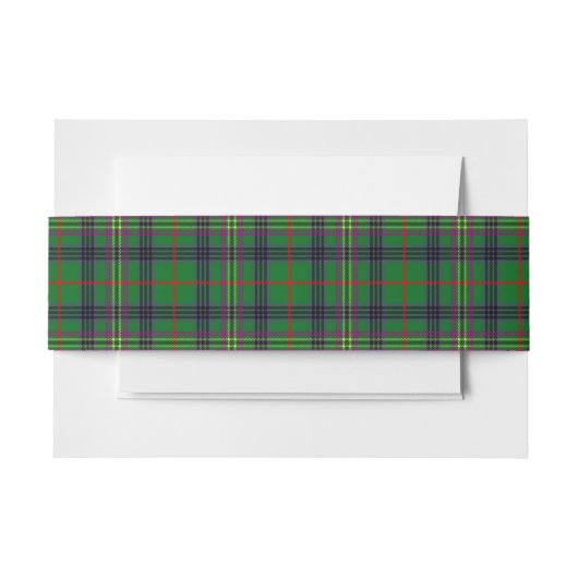 Kennedy Scottish Tartan Belly Band Uitnodigingen Wikkel (Voorkant Voorbeeld)