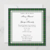 Kennedy Scottish Wedding Square Invitation Kaart (Voorkant)