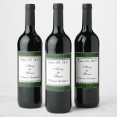 Kennedy Scottish Wedding Wine Label Wijn Etiket (Flessen)