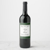 Kennedy Scottish Wedding Wine Label Wijn Etiket (Voorkant)
