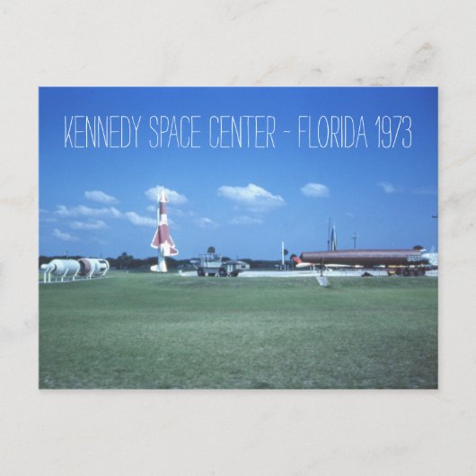 Kennedy Space Center 1973 geïnspireerd Briefkaart (Voorkant)