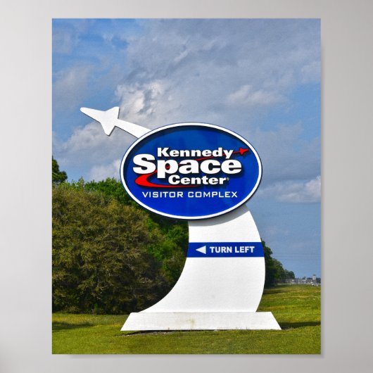 Kennedy Space Center Visitor Complex Sign Poster (Voorkant)