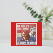 Kennedy start campagne voor de senaat briefkaart (Staand voorkant)
