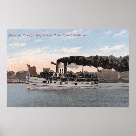 Kennedy Steamboat Leaving for Bremerton Poster (Voorkant)