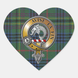Kennedy Tartan & Badge Hart Sticker
